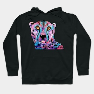 Colourful Cheetah oil painting Hoodie